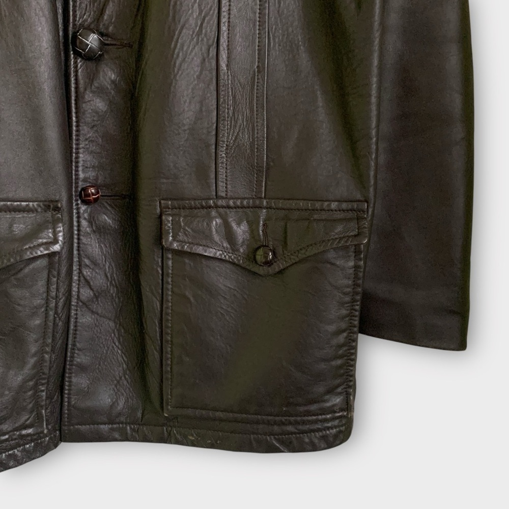 Vintage 70s / 80s Brown Leather Jacket - Picture 6 of 9